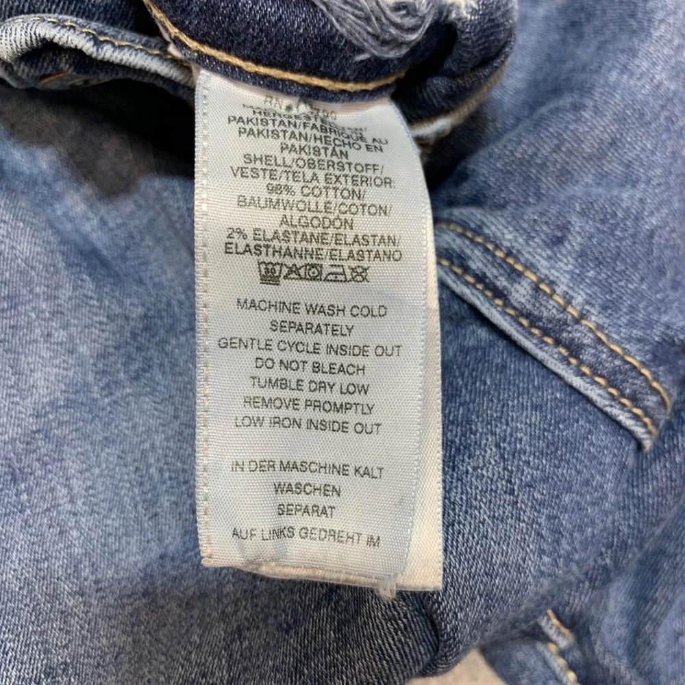 True Religion Ricky Relaxed Straight Jeans Mens 32 Medium Wash Denim Paint Marks